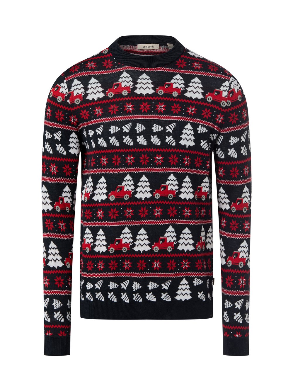 Only&Sons Strickpullover Herren Baumwolle mehrfarbig gemustert, XL