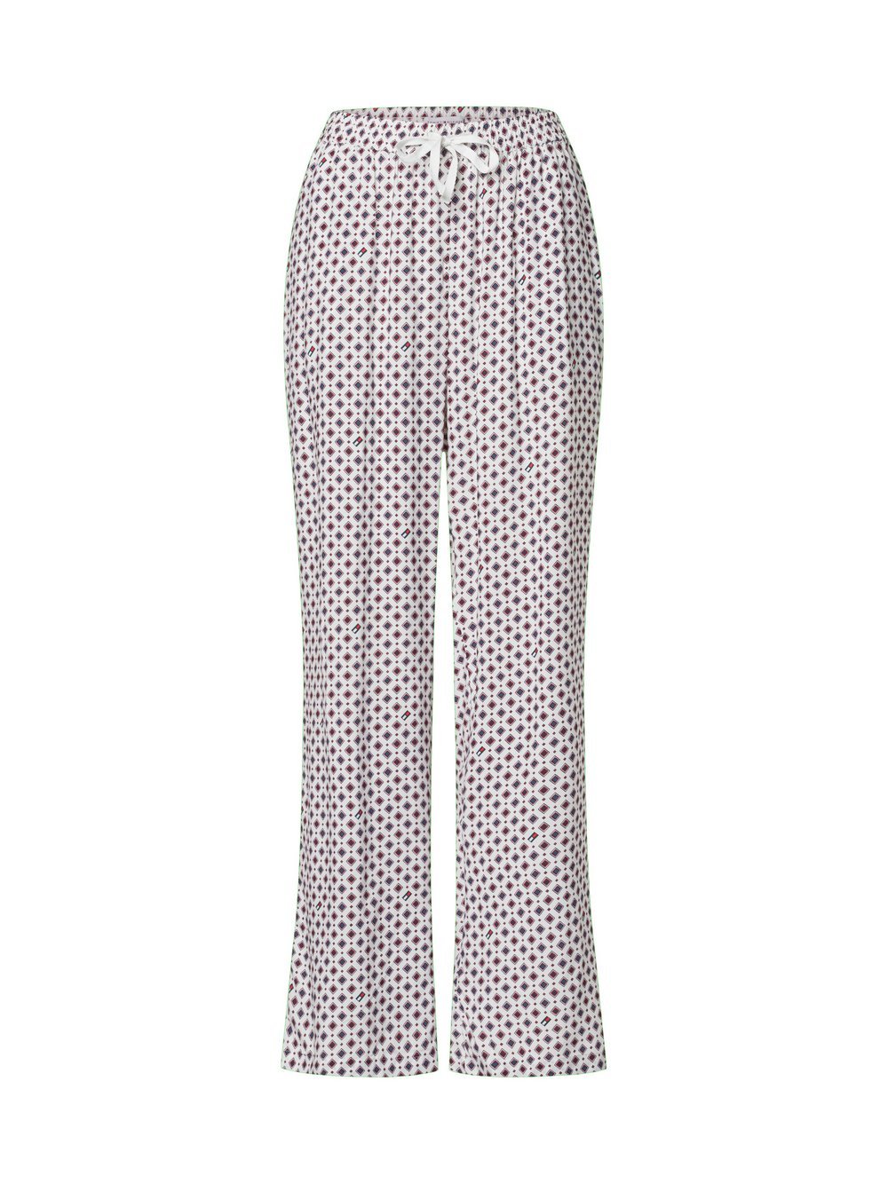 Tommy Hilfiger Pyjamahose Damen Viskose weiß gemustert, MD