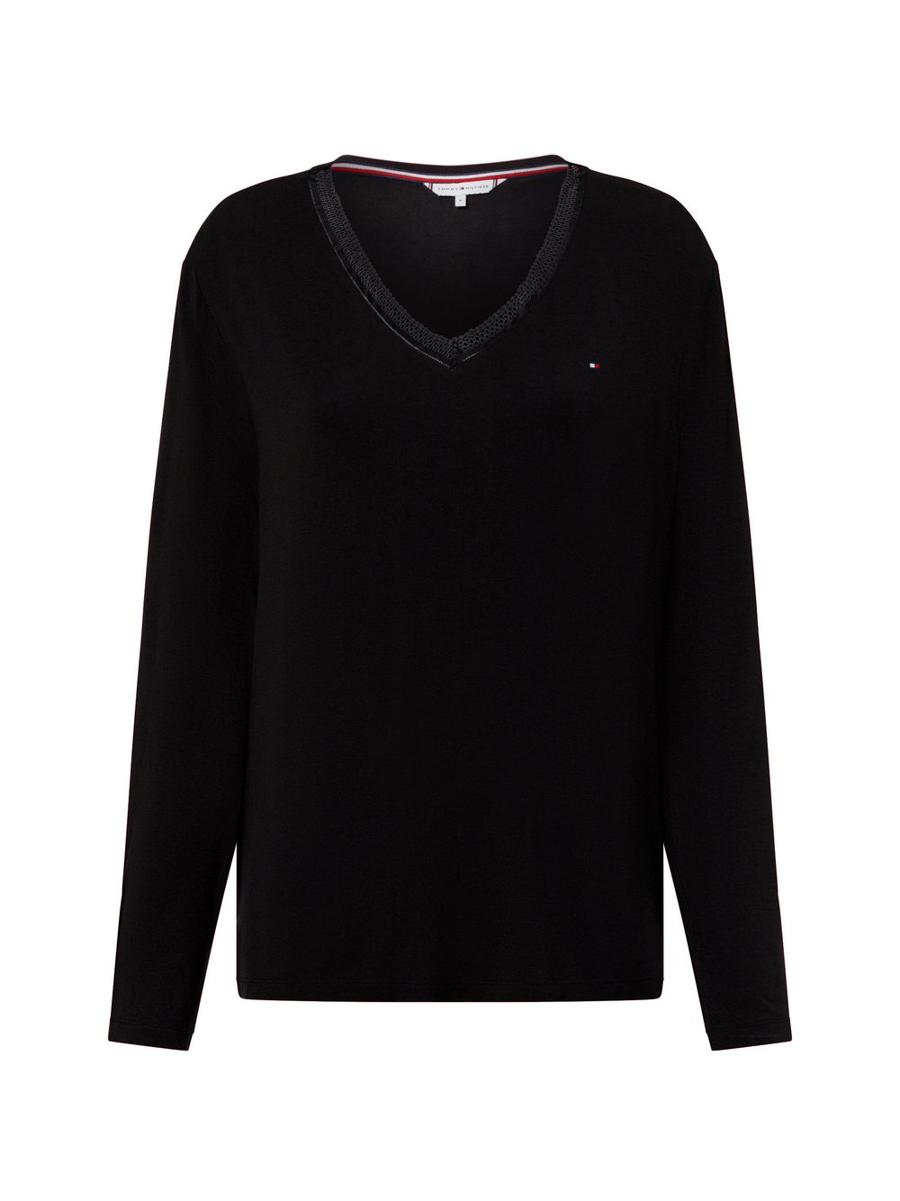 Tommy Hilfiger Pyjama-Shirt Damen Modal schwarz, S