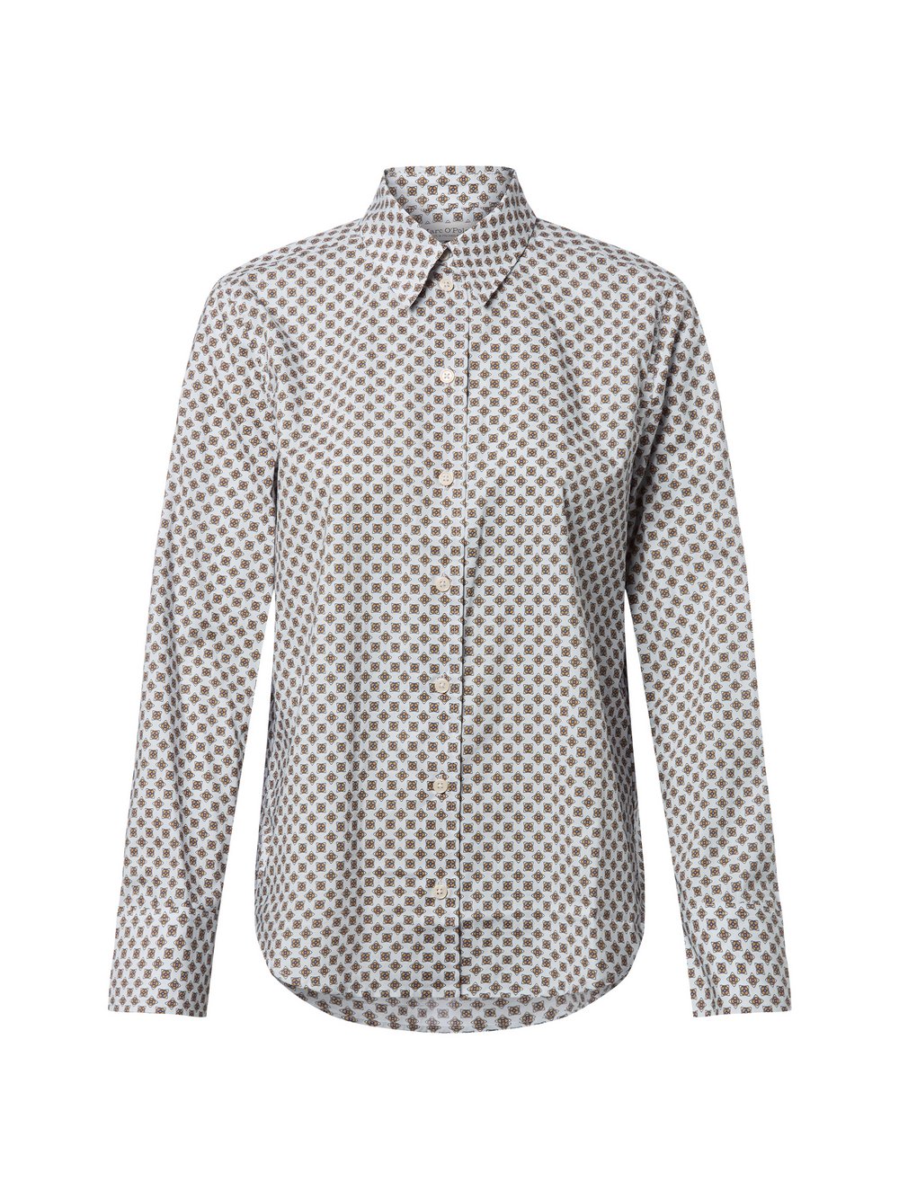 Marc O'Polo Hemdbluse Damen Baumwolle mehrfarbig gemustert, 42