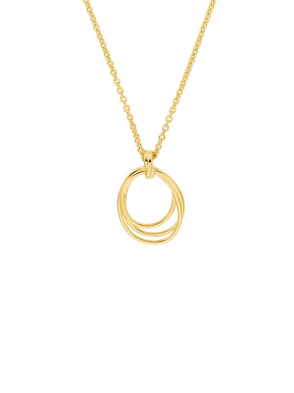 s.Oliver Kette mit Anhänger Damen Sterlingsilber gold, 45