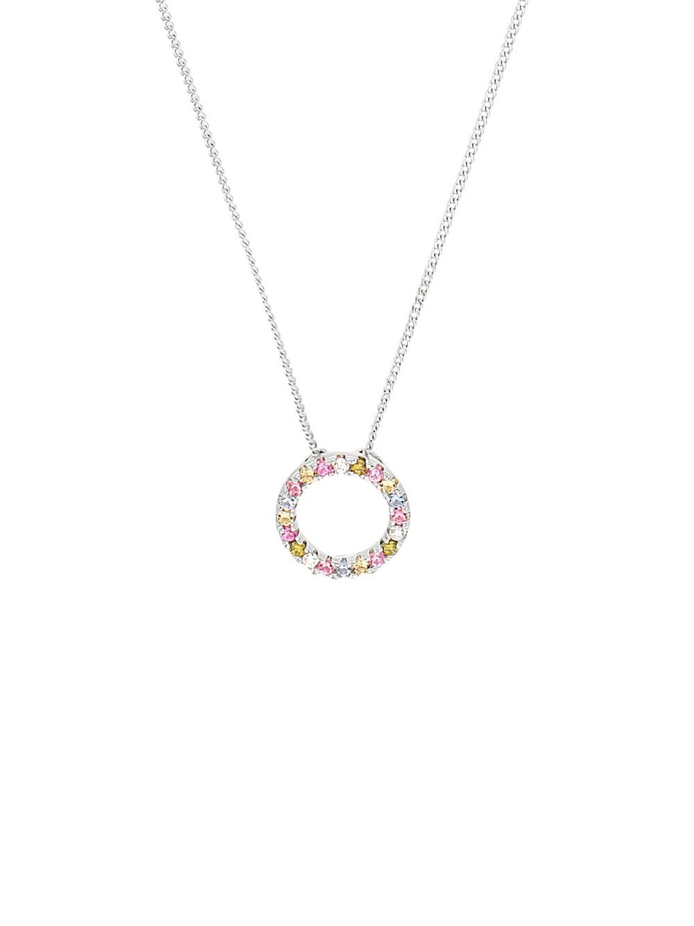 s.Oliver Kette mit Anhänger Damen Sterlingsilber rosa, 45