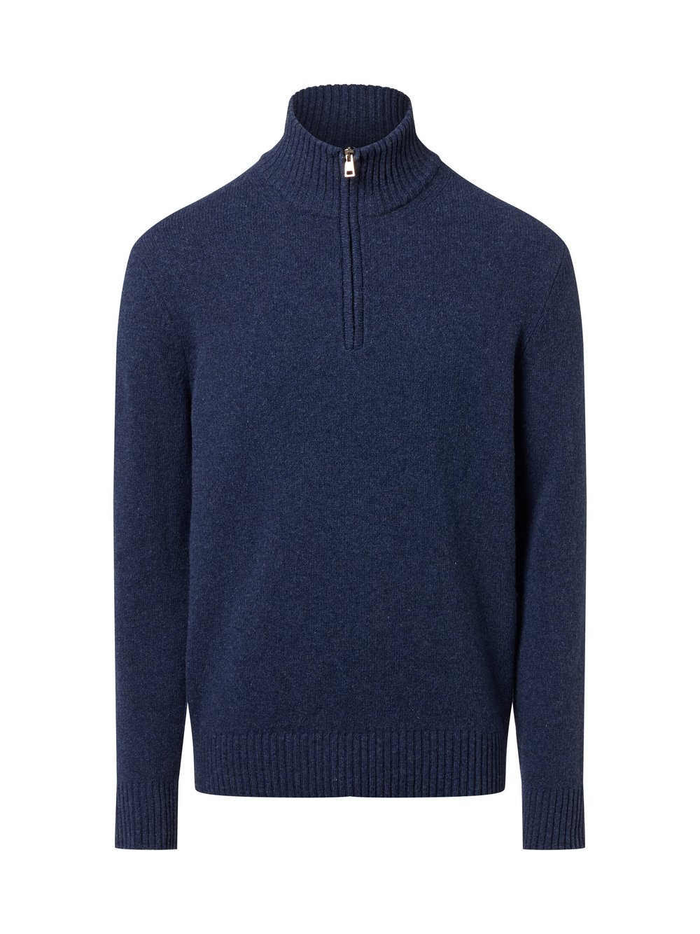 Nils Sundström Strickpullover aus Wolle Herren blau meliert, S