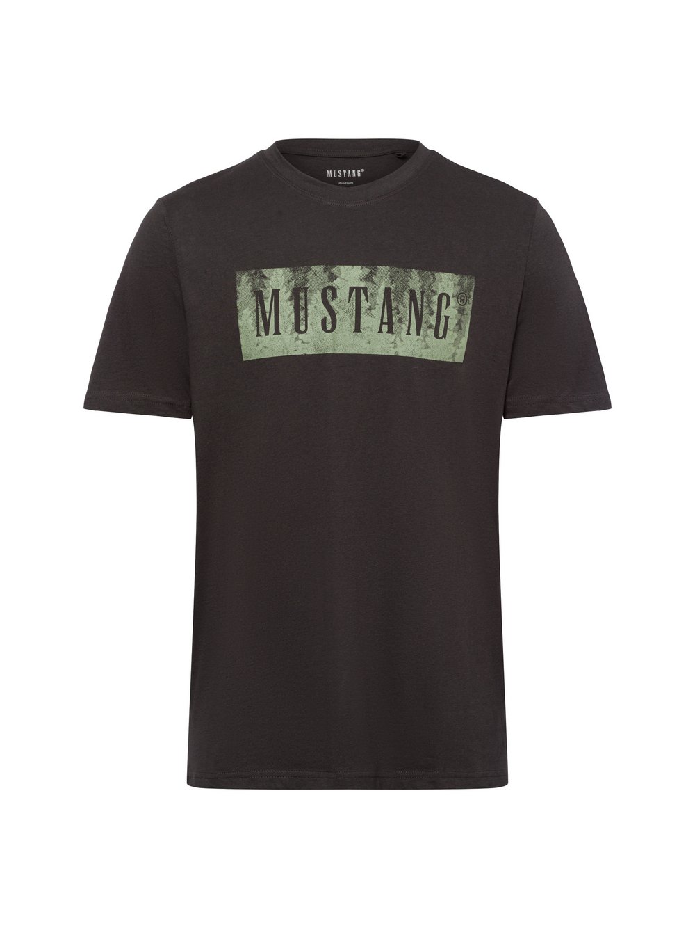 Mustang T-Shirt Herren Baumwolle schwarz bedruckt, S