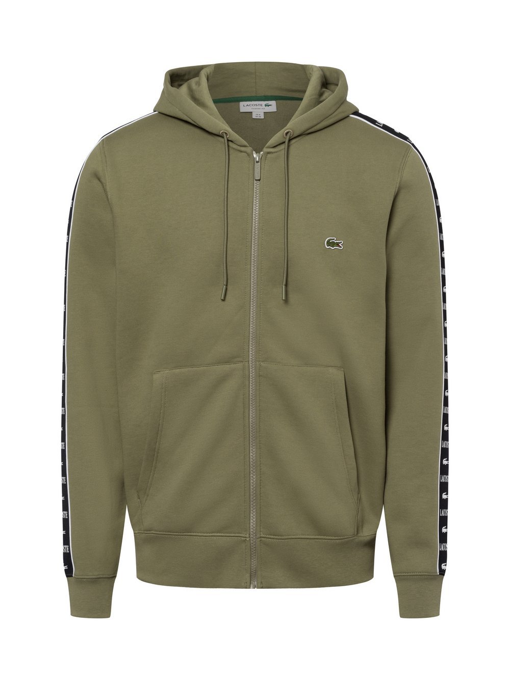 Lacoste Sweatjacke Herren Baumwolle grün gemustert, 7