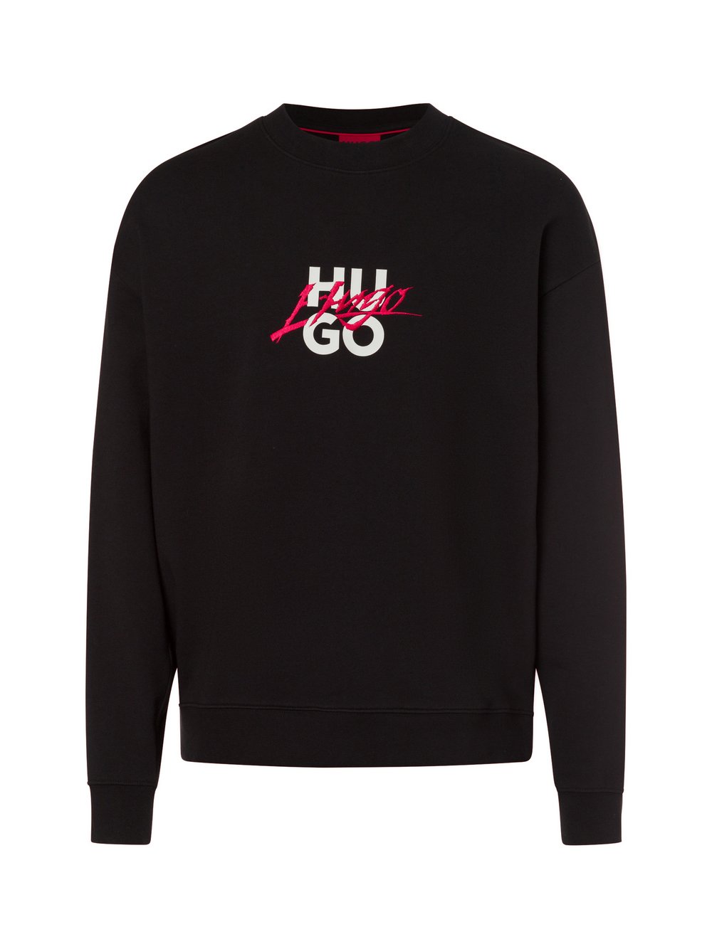 HUGO Sweatshirt Herren Baumwolle schwarz gemustert, L