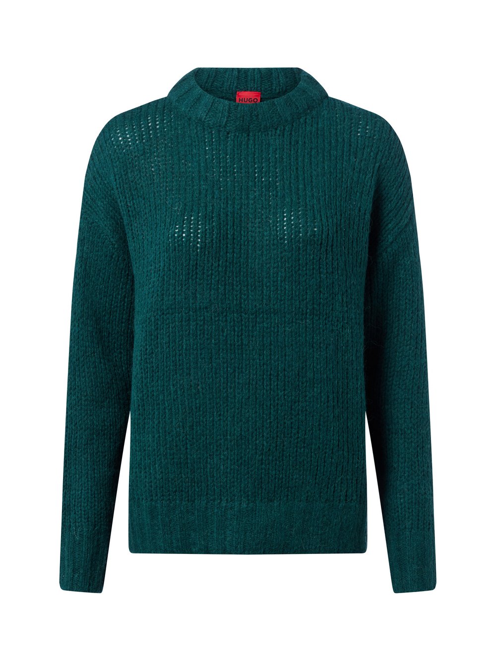 Thumbnail - HUGO Strickpullover mit Alpaka-Anteil Damen Wolle grün, XS