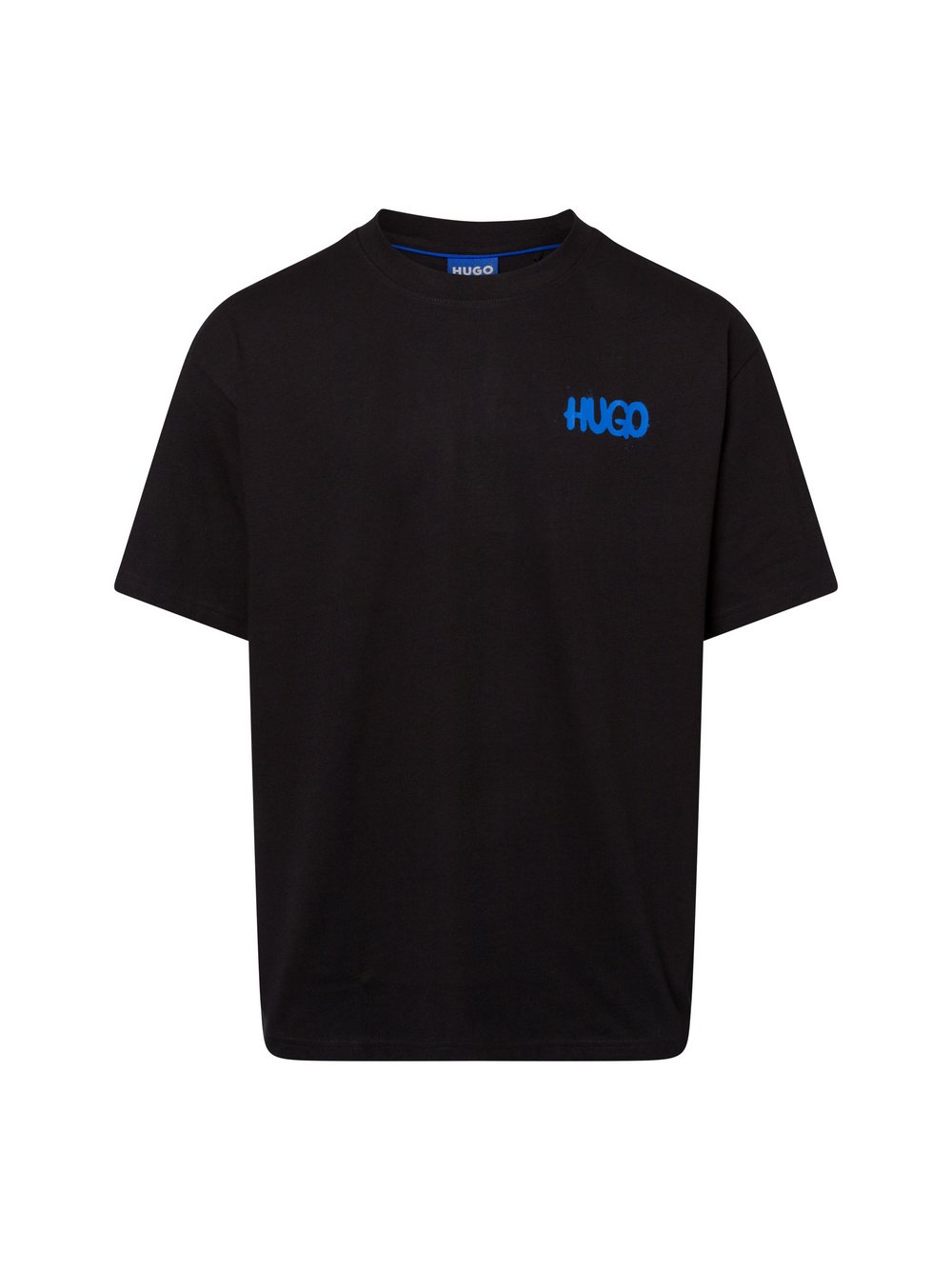 HUGO BLUE T-Shirt Herren Baumwolle schwarz gemustert, M