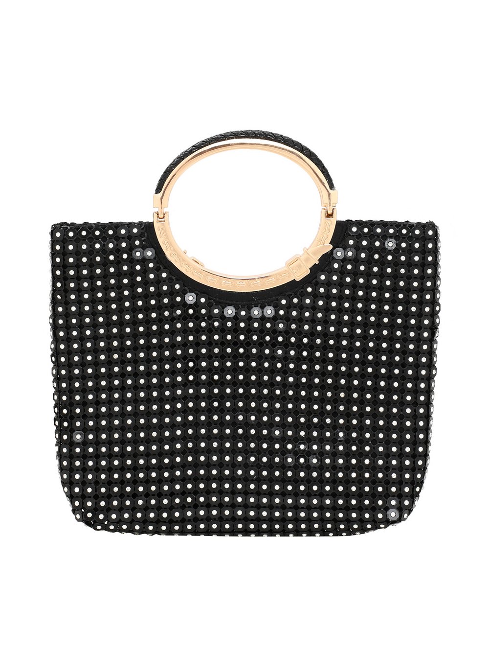 Faina Handtasche Damen schwarz gepunktet, ONE SIZE