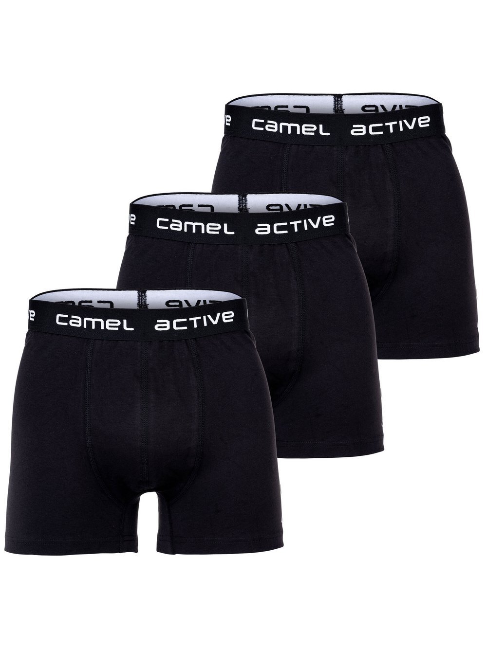 Camel Active Boxershort 3er Pack Herren Baumwolle schwarz, M