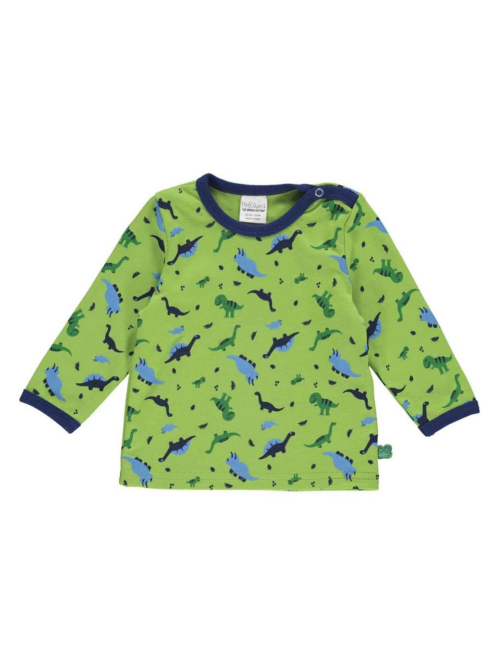 Fred's World by Green Cotton Langarmshirt Jungen Baumwolle mehrfarbig gemustert, 68