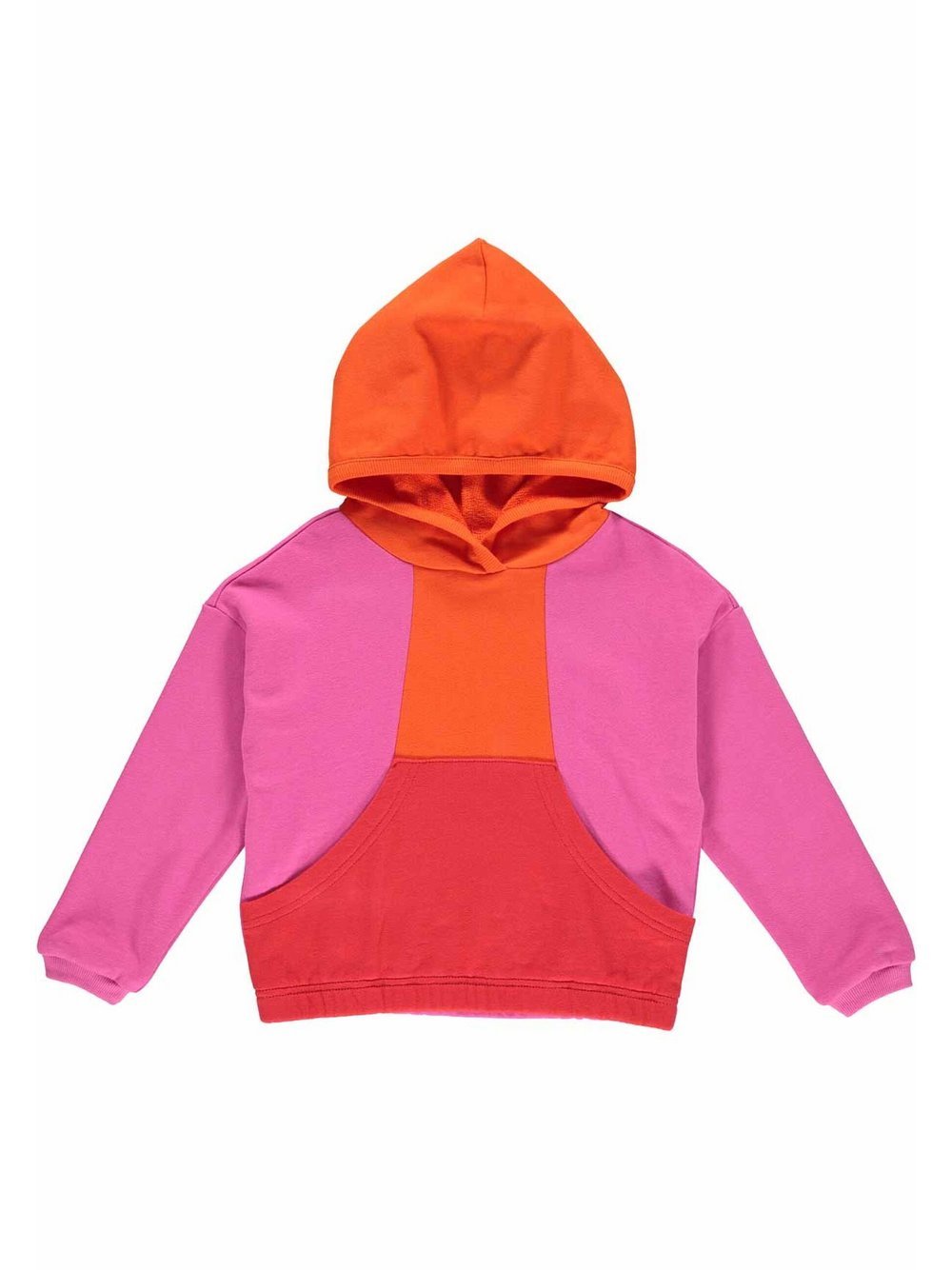 Fred's World by Green Cotton Hoodie Mädchen Baumwolle orange strukturiert, 128