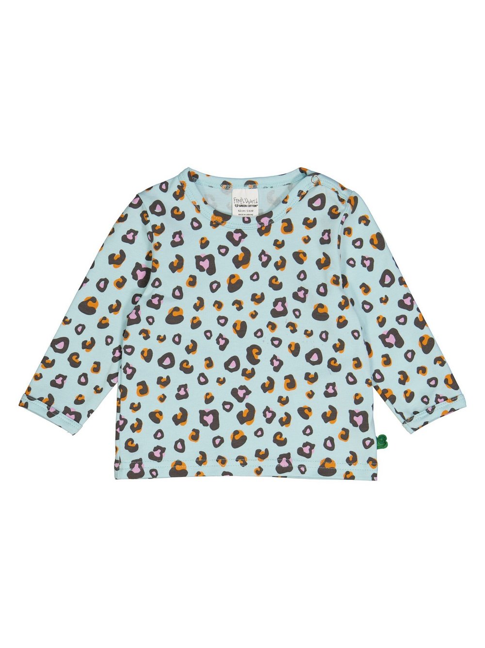 Fred's World by Green Cotton Langarmshirt Kinder Baumwolle blau bedruckt, 74