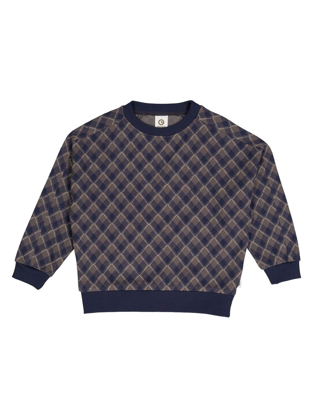 Müsli by Green Cotton Sweatshirt Jungen Baumwolle blau kariert, 134