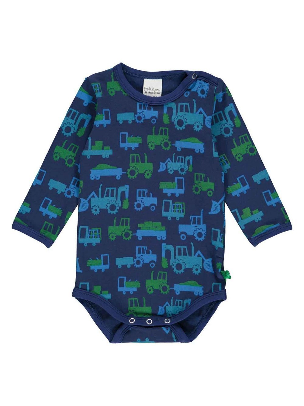 Fred's World by Green Cotton Body Jungen Baumwolle blau bedruckt, 62