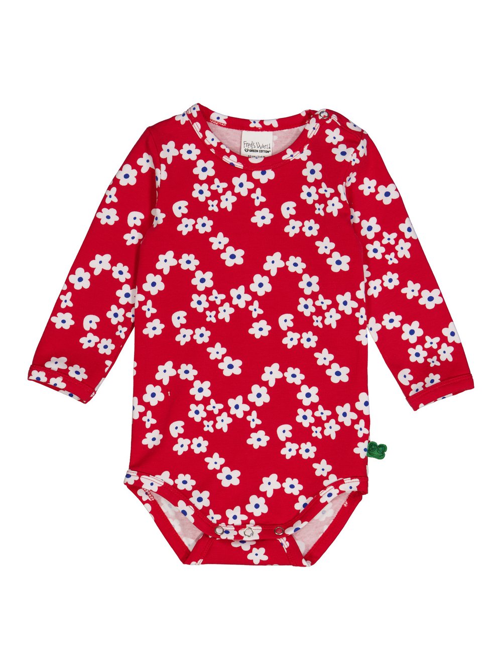 Fred's World by Green Cotton Body Kinder Baumwolle rot bedruckt, 86