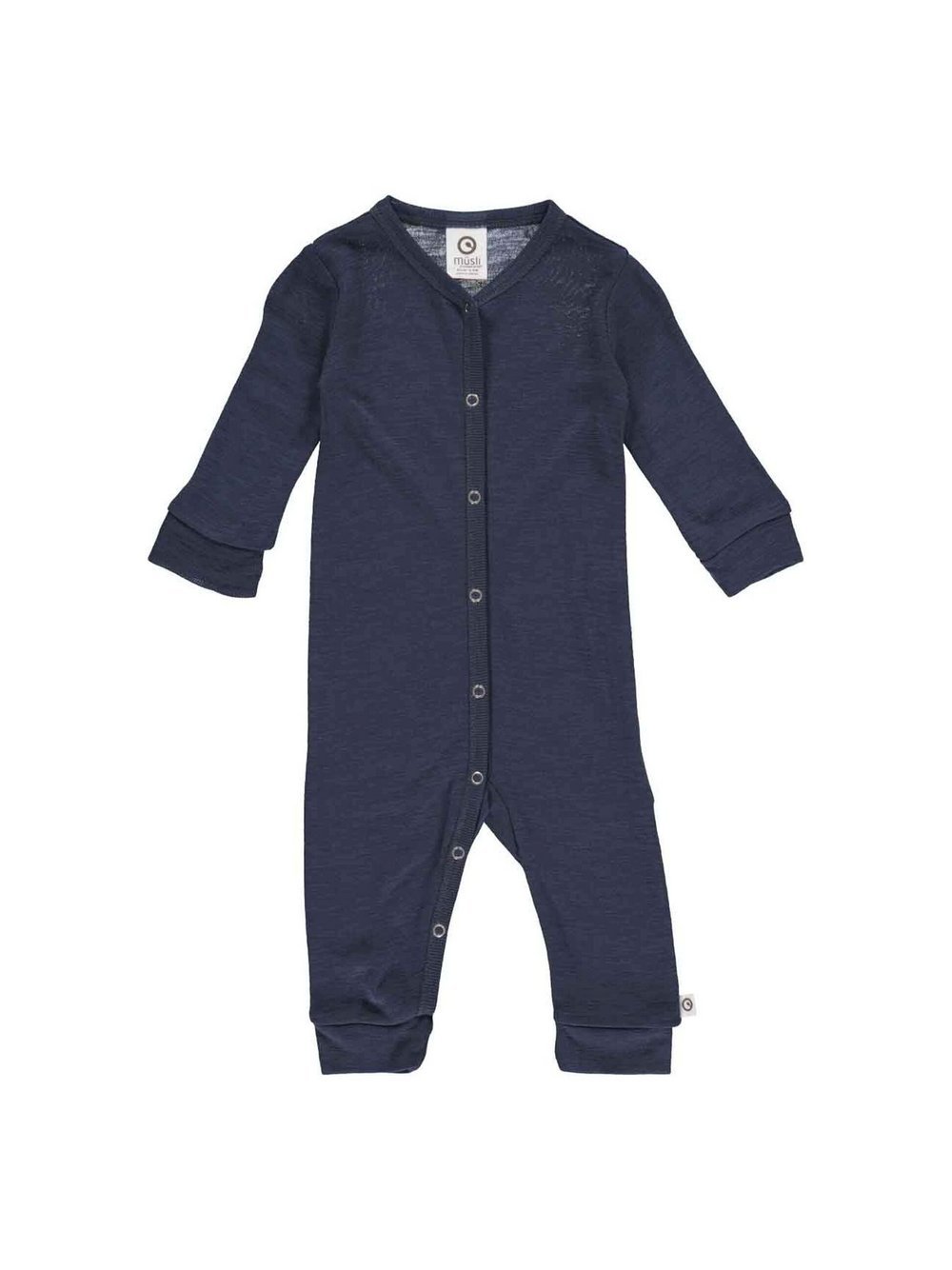 Müsli by Green Cotton Strampler Jungen Wolle blau, 56