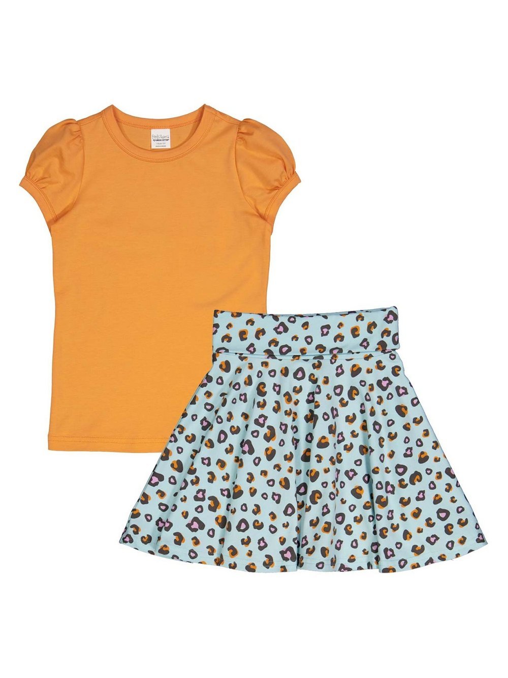 Fred's World by Green Cotton T-Shirt Set Mädchen Baumwolle orange bedruckt, 104