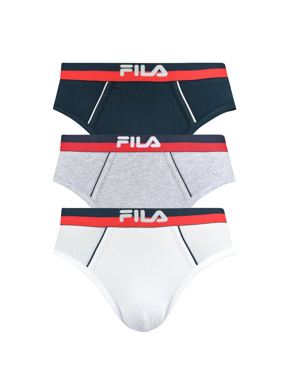 FILA Slip 3er Pack Herren Baumwolle mehrfarbig, XL