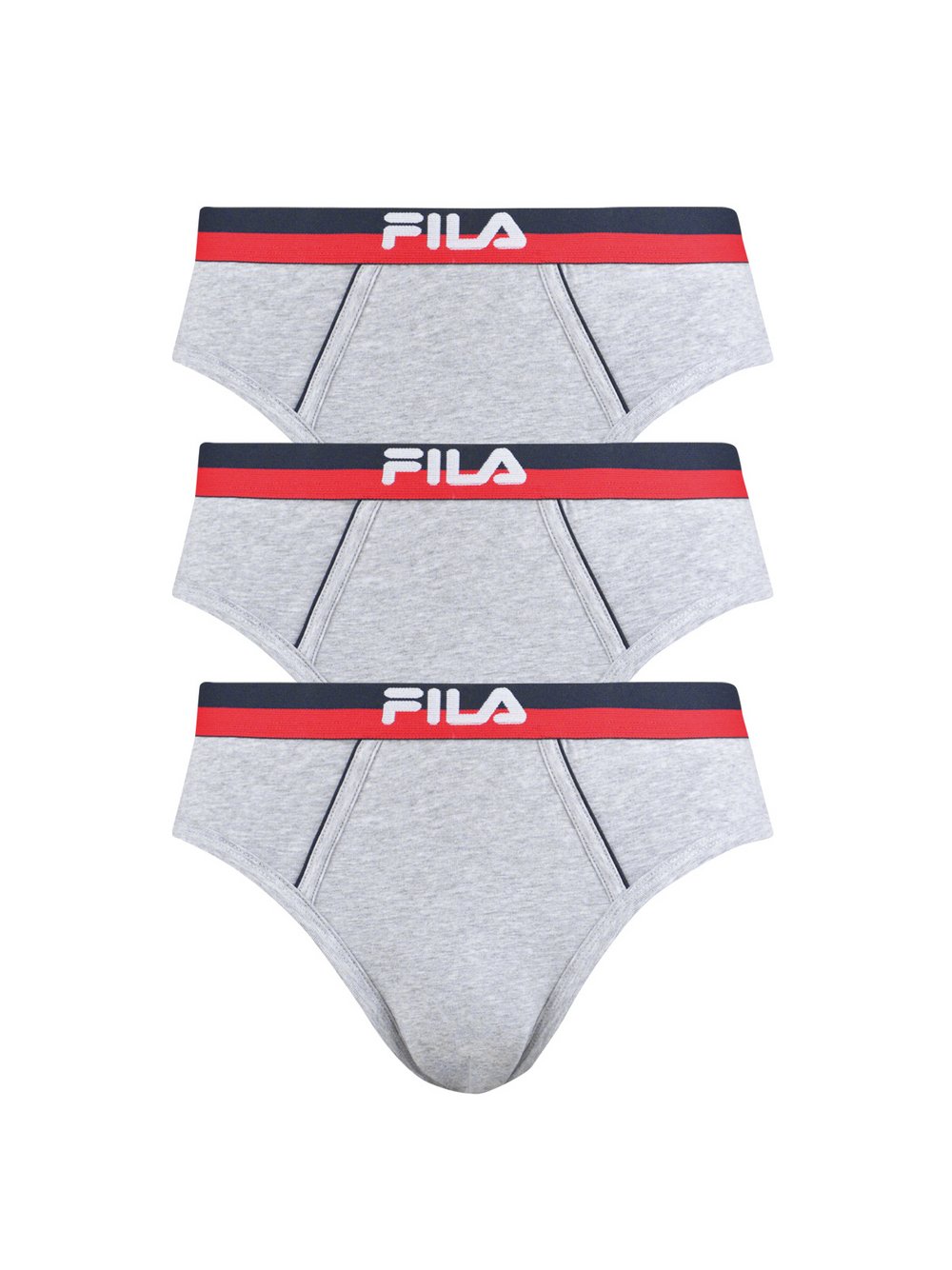 FILA Slip 3er Pack Herren Baumwolle grau, S