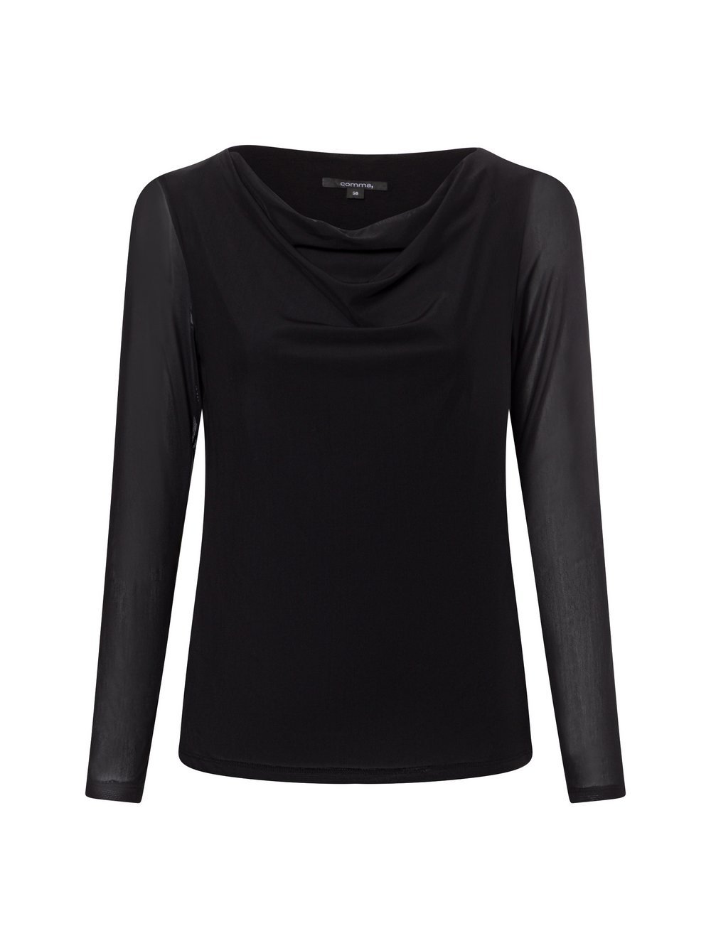 comma Langarmshirt Damen schwarz, 44