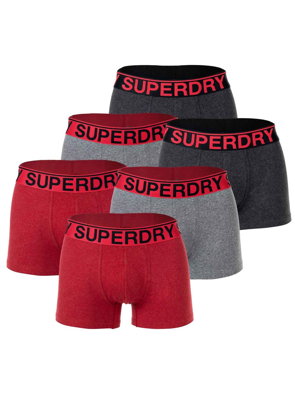 Superdry Boxershort 6er Pack Herren Baumwolle mehrfarbig, S