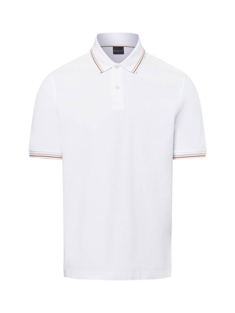 Bugatti Poloshirt Herren Baumwolle weiß, XXL