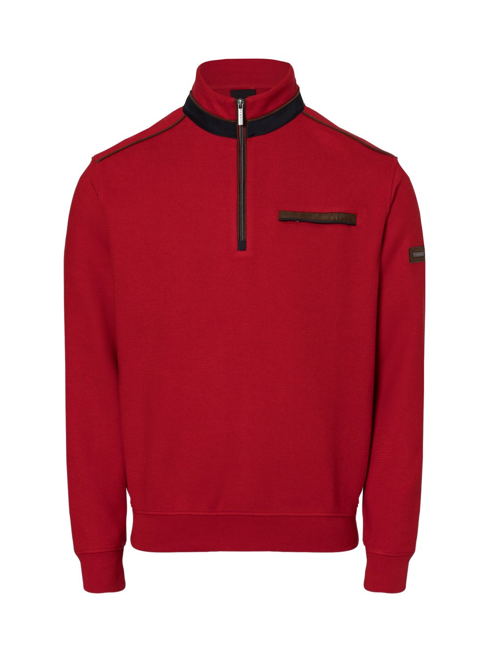 Bugatti Pullover Herren Baumwolle rot, XL