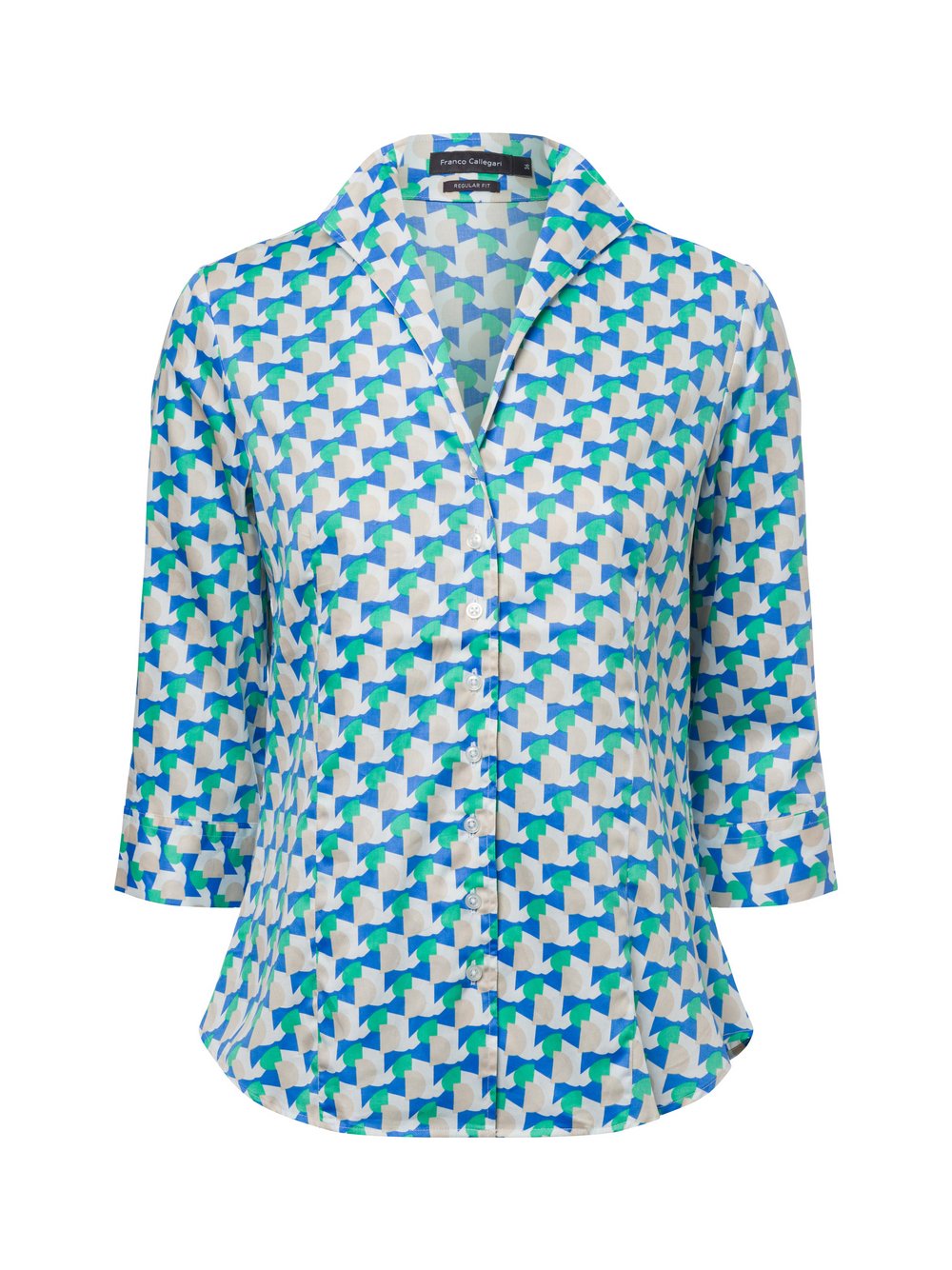 Franco Callegari Bluse Damen Baumwolle mehrfarbig gemustert, 40