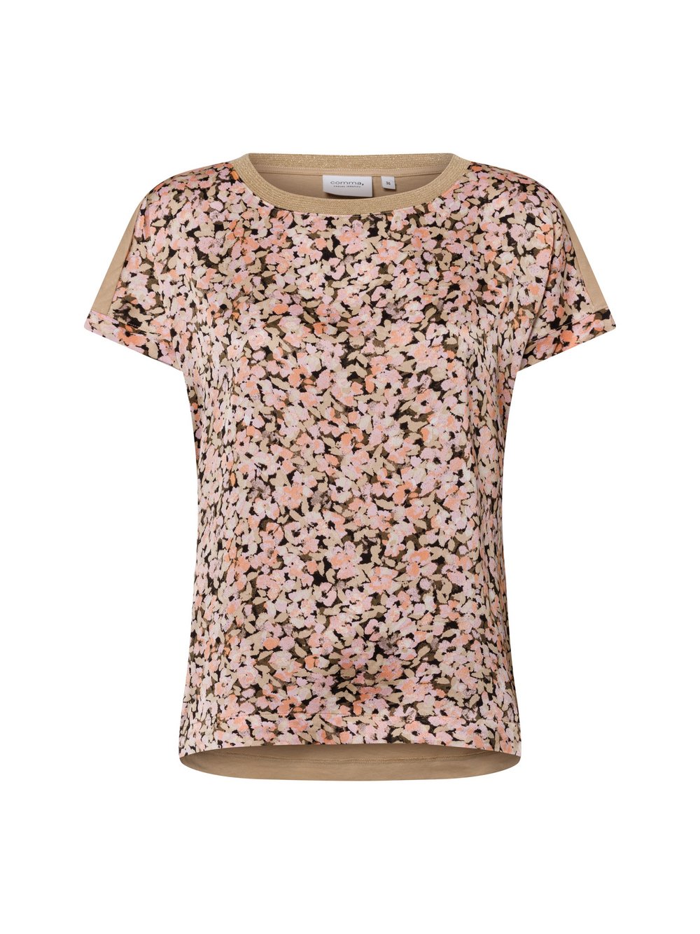 comma casual identity T-Shirt Damen mehrfarbig gemustert, 34