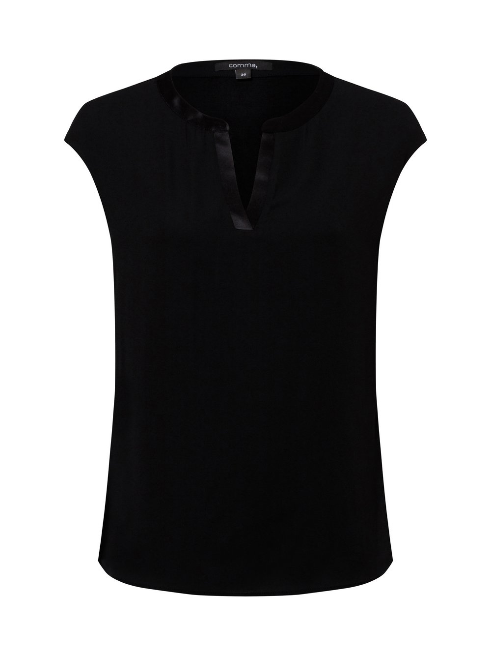 comma Shirt Damen Viskose schwarz, 42