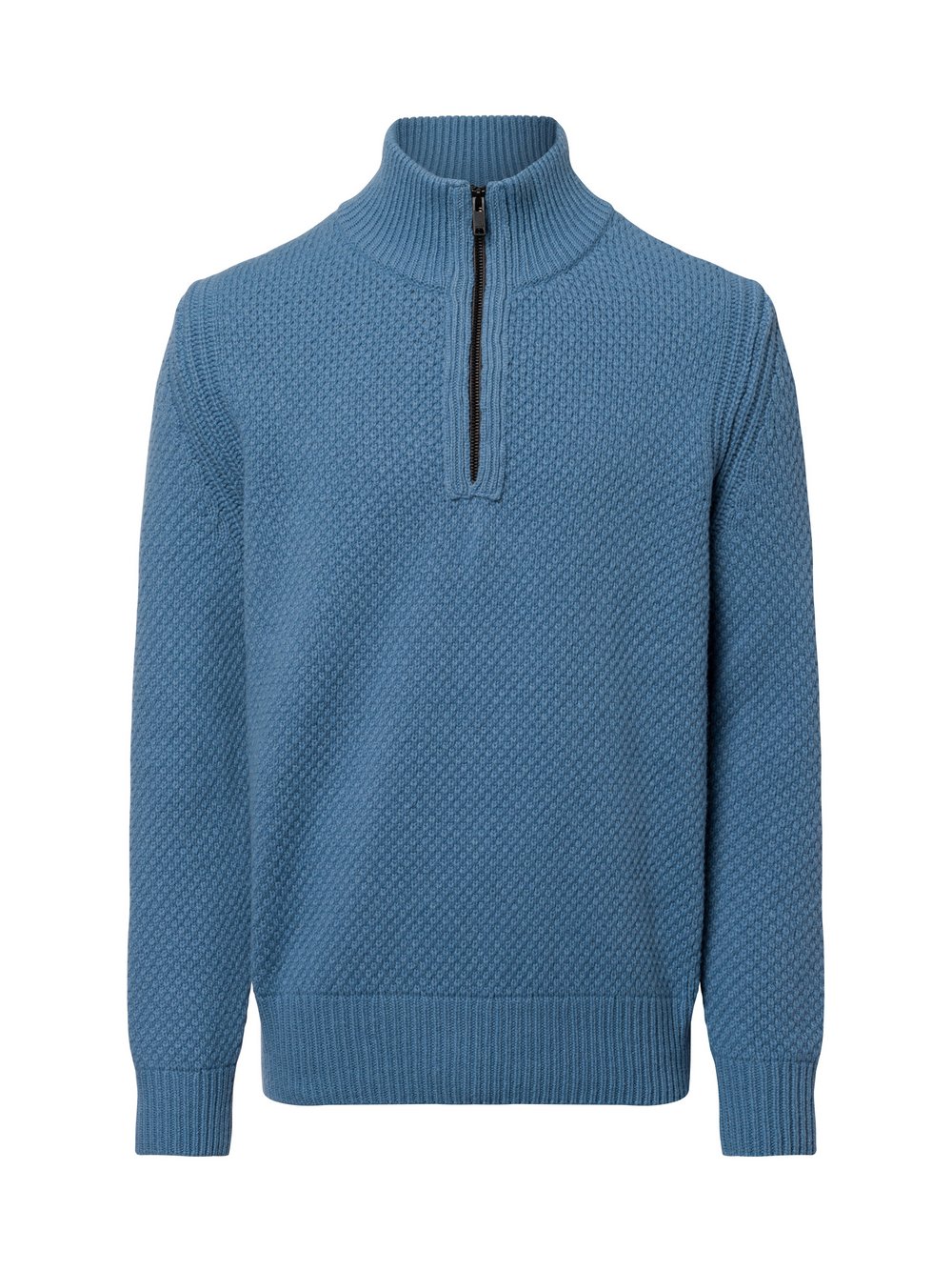 BOSS Orange Strickpullover Herren Wolle blau, S