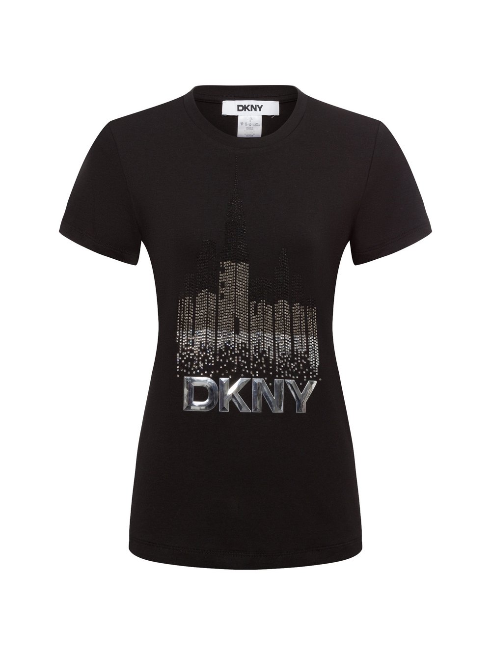 DKNY T-Shirt Damen Baumwolle schwarz, XS