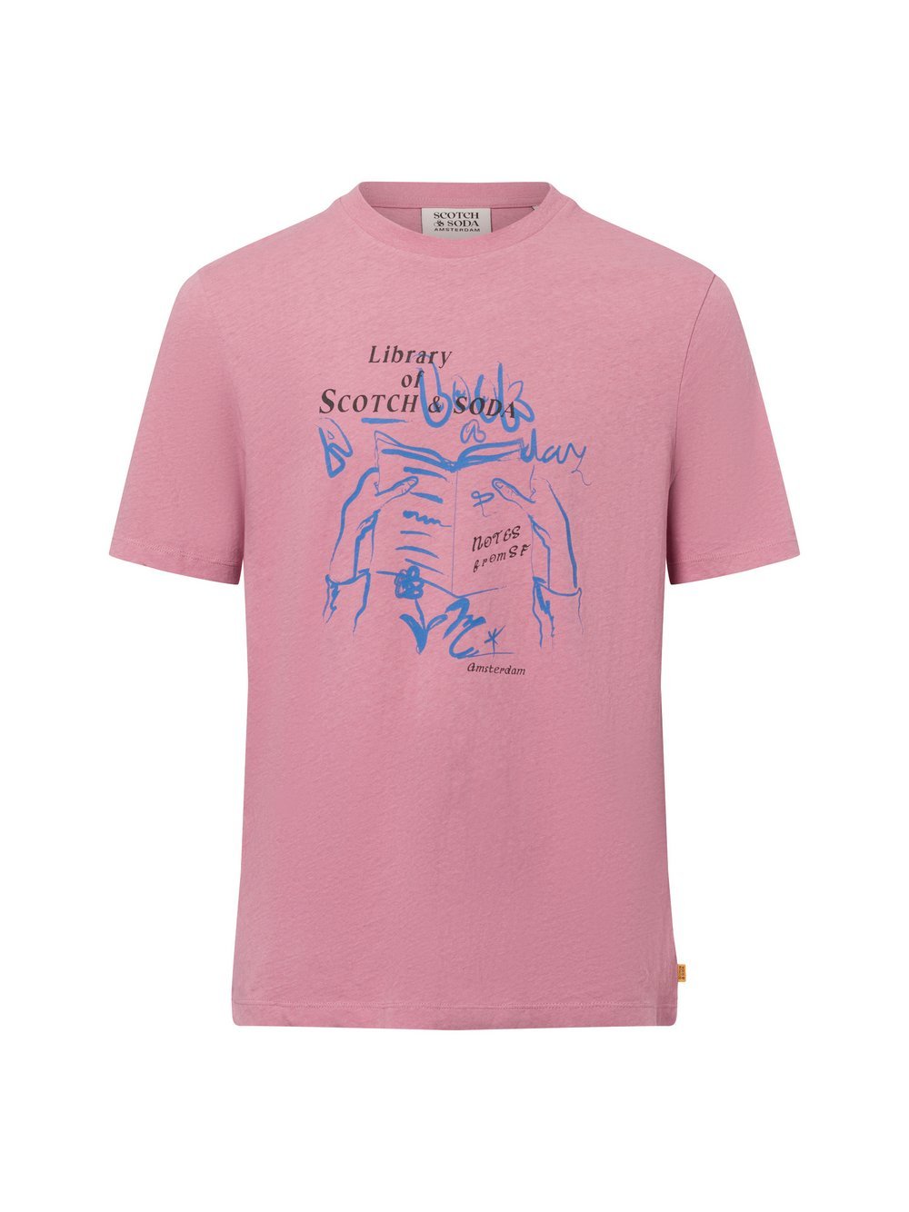 Scotch & Soda T-Shirt Herren Baumwolle rosa gemustert, S