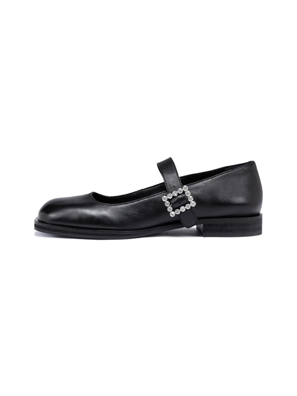 Free People Slipper Damen Leder schwarz, 7