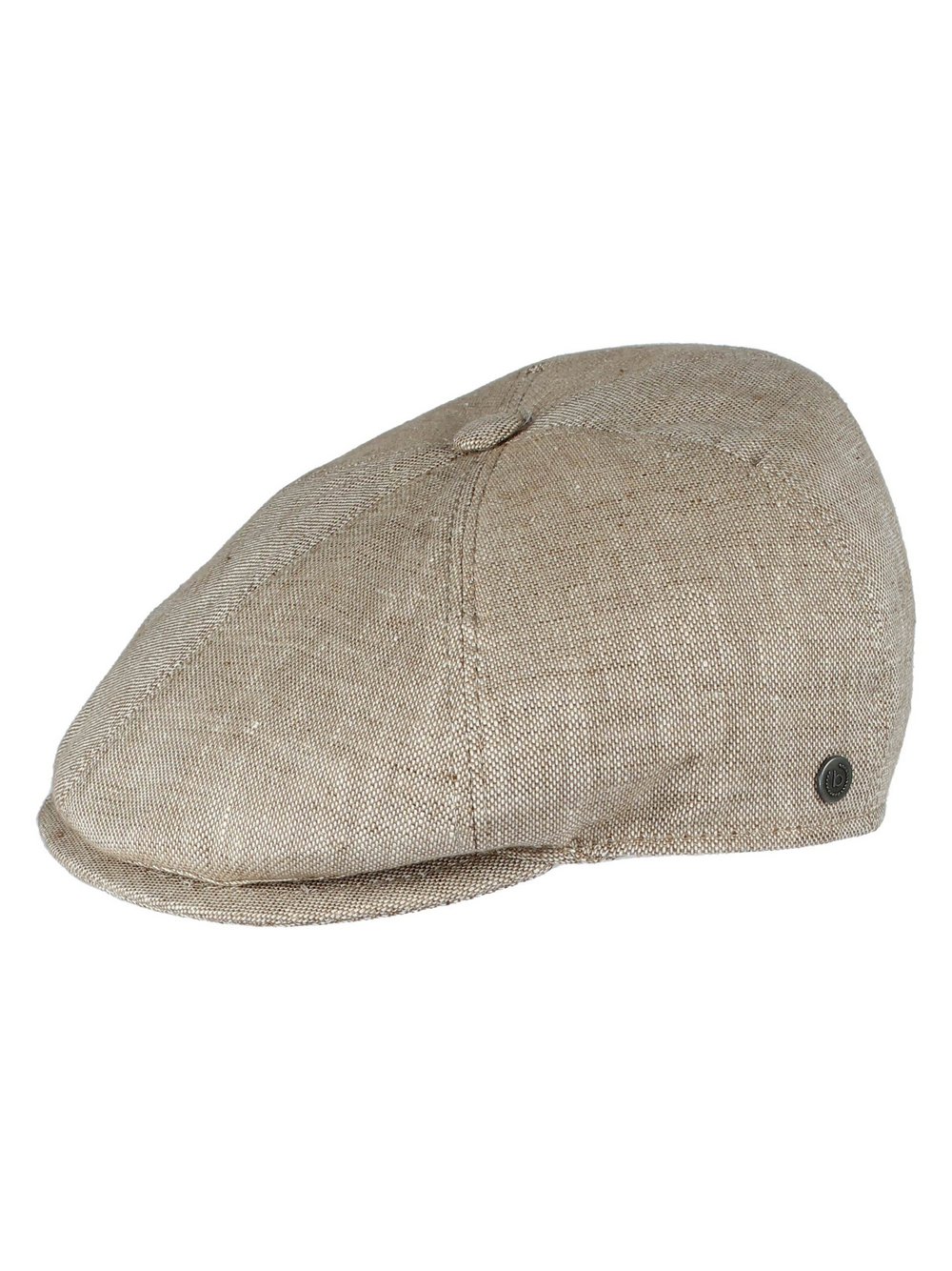 Bugatti Flatcap Herren Leinen beige gemustert, ONE SIZE