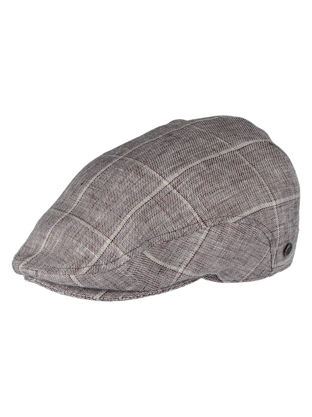 Bugatti Flatcap Herren Leinen beige gemustert, ONE SIZE