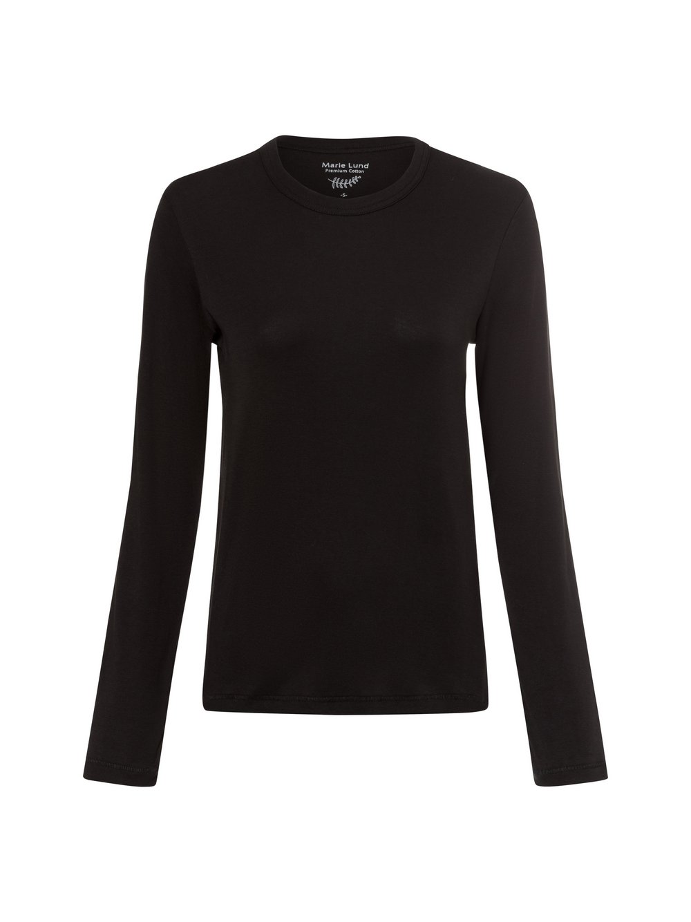 Marie Lund Langarmshirt Damen Baumwolle schwarz, M