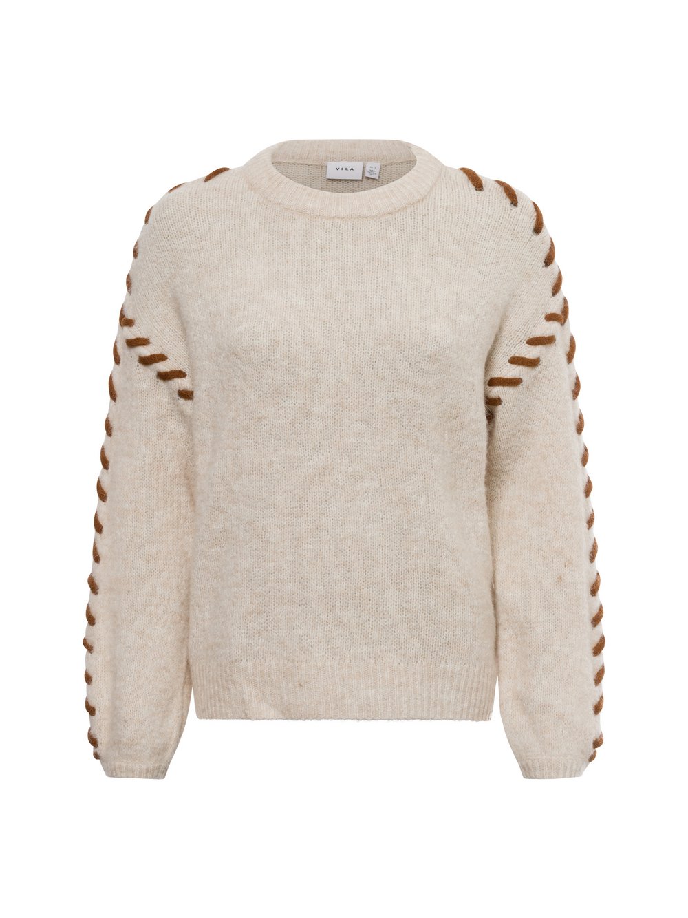 Vila Strickpullover Damen beige, XS