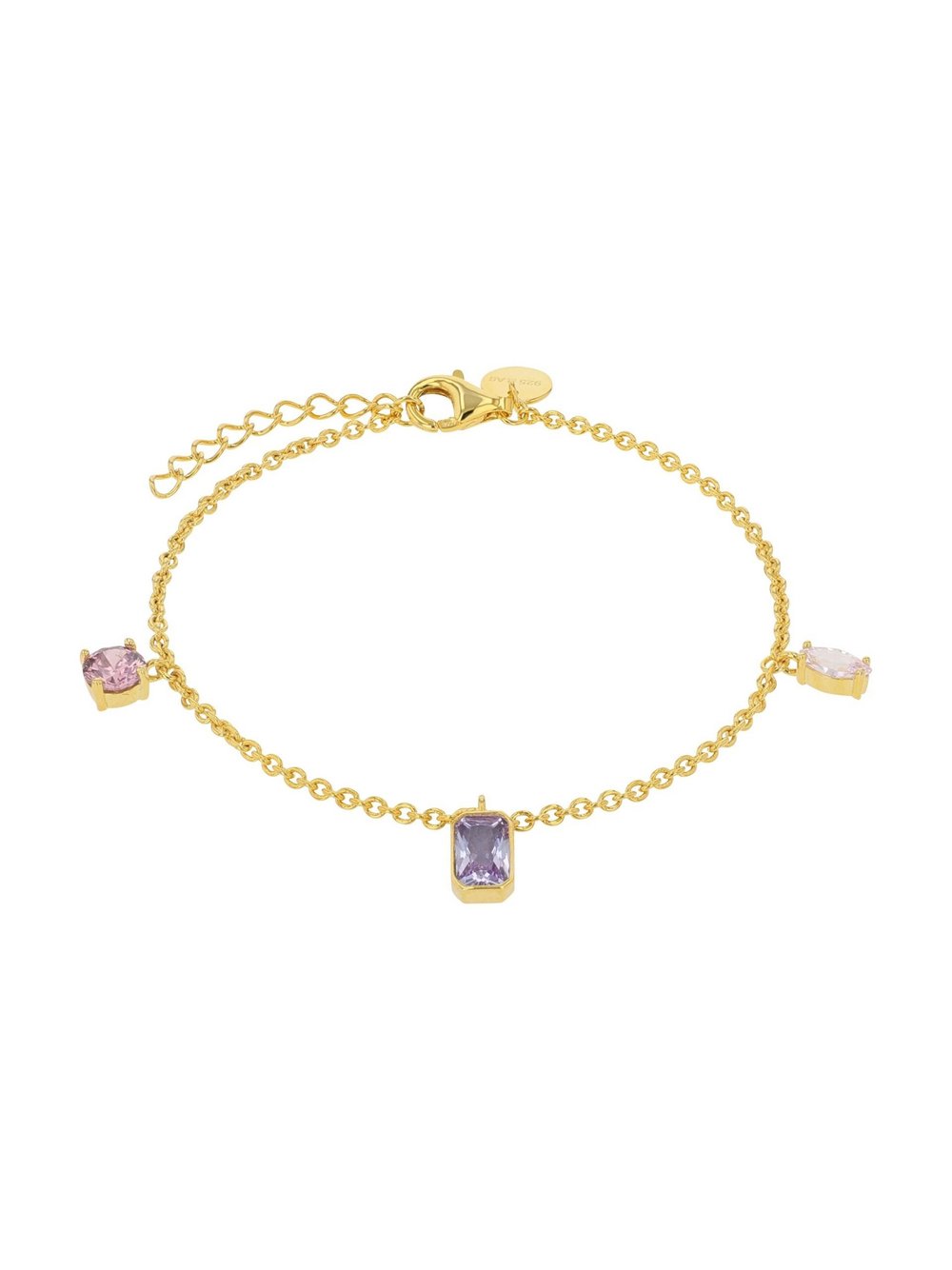 NOELANI Armband Damen Sterlingsilber lila, 19