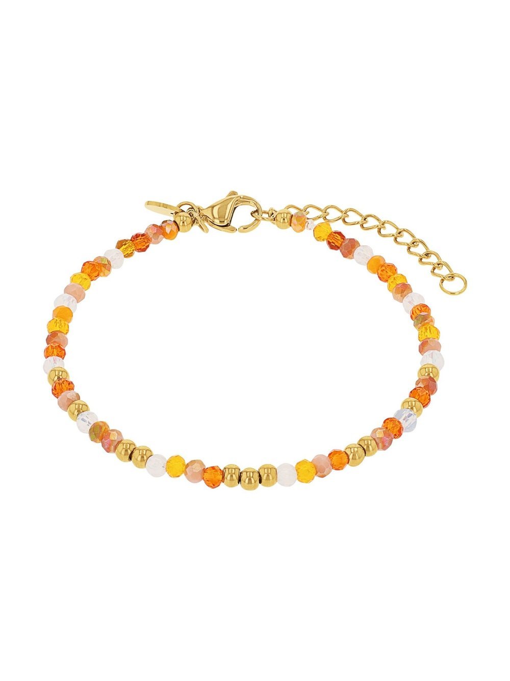 NOELANI Armband Damen Edelstahl orange, 19