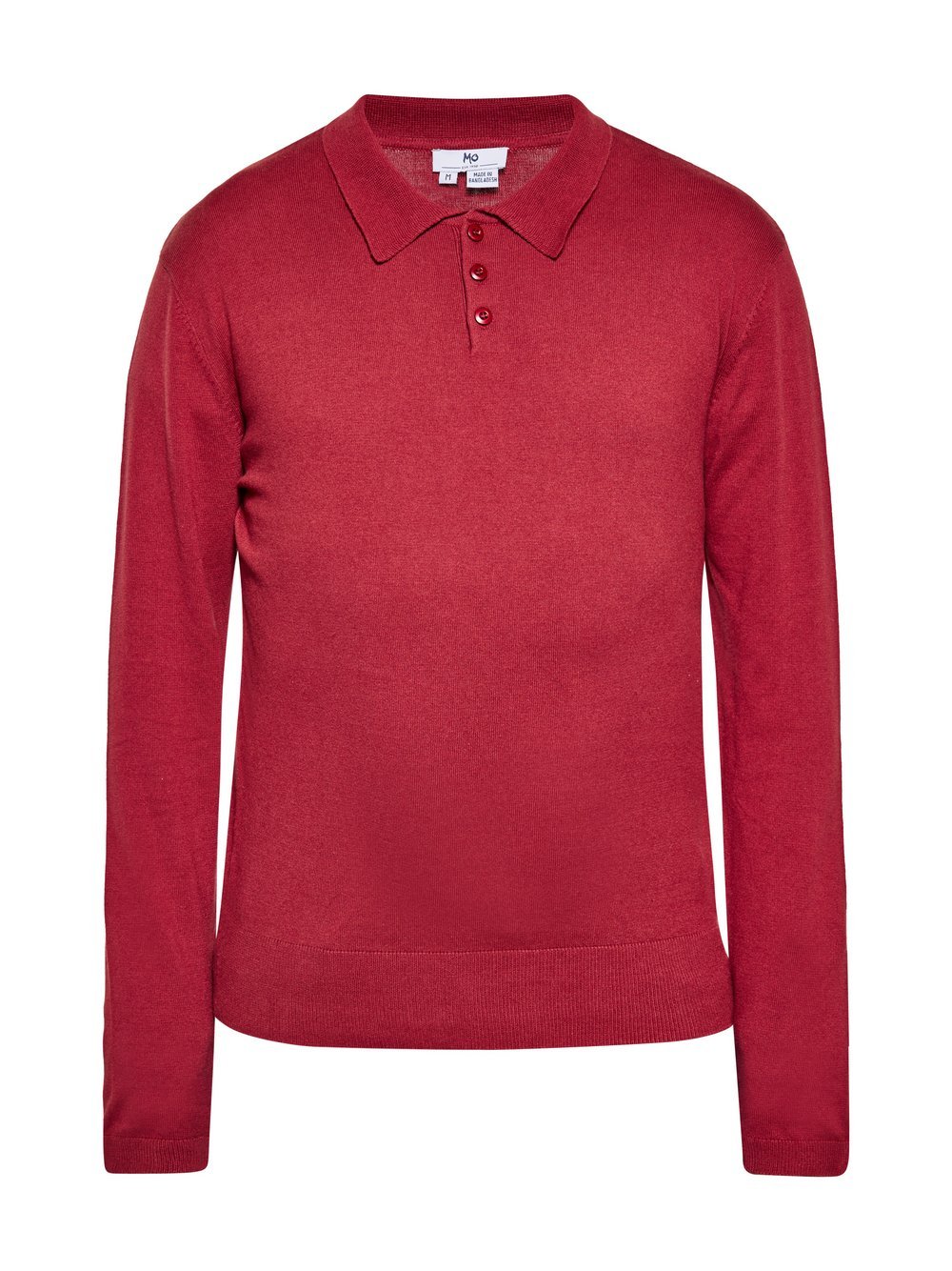 Mo Pullover Herren Baumwolle rot, M