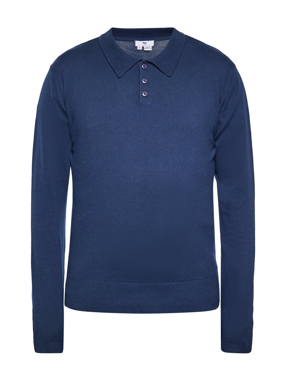 Mo Pullover Herren Baumwolle blau, M