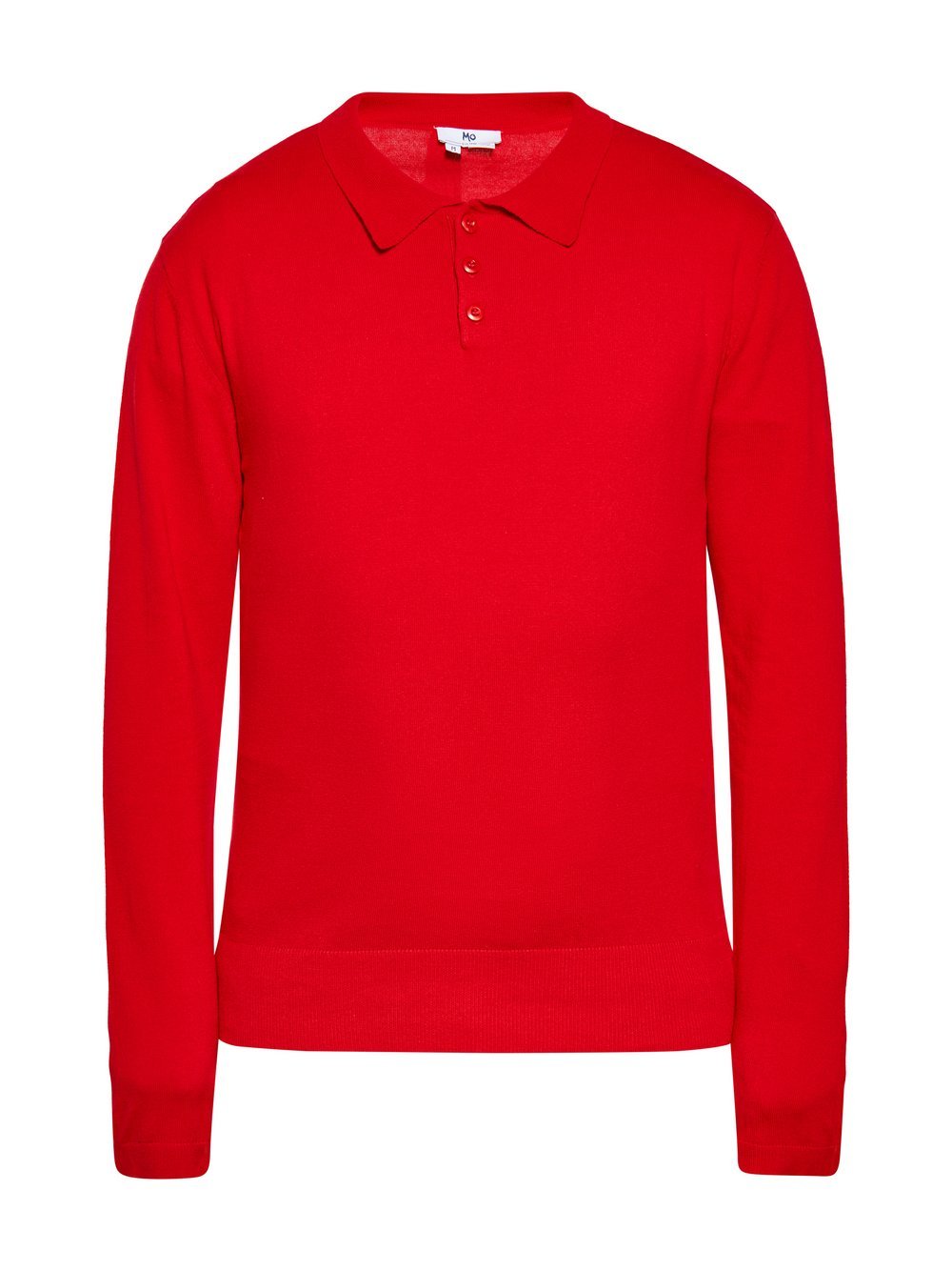 Mo Pullover Herren Baumwolle rot, L