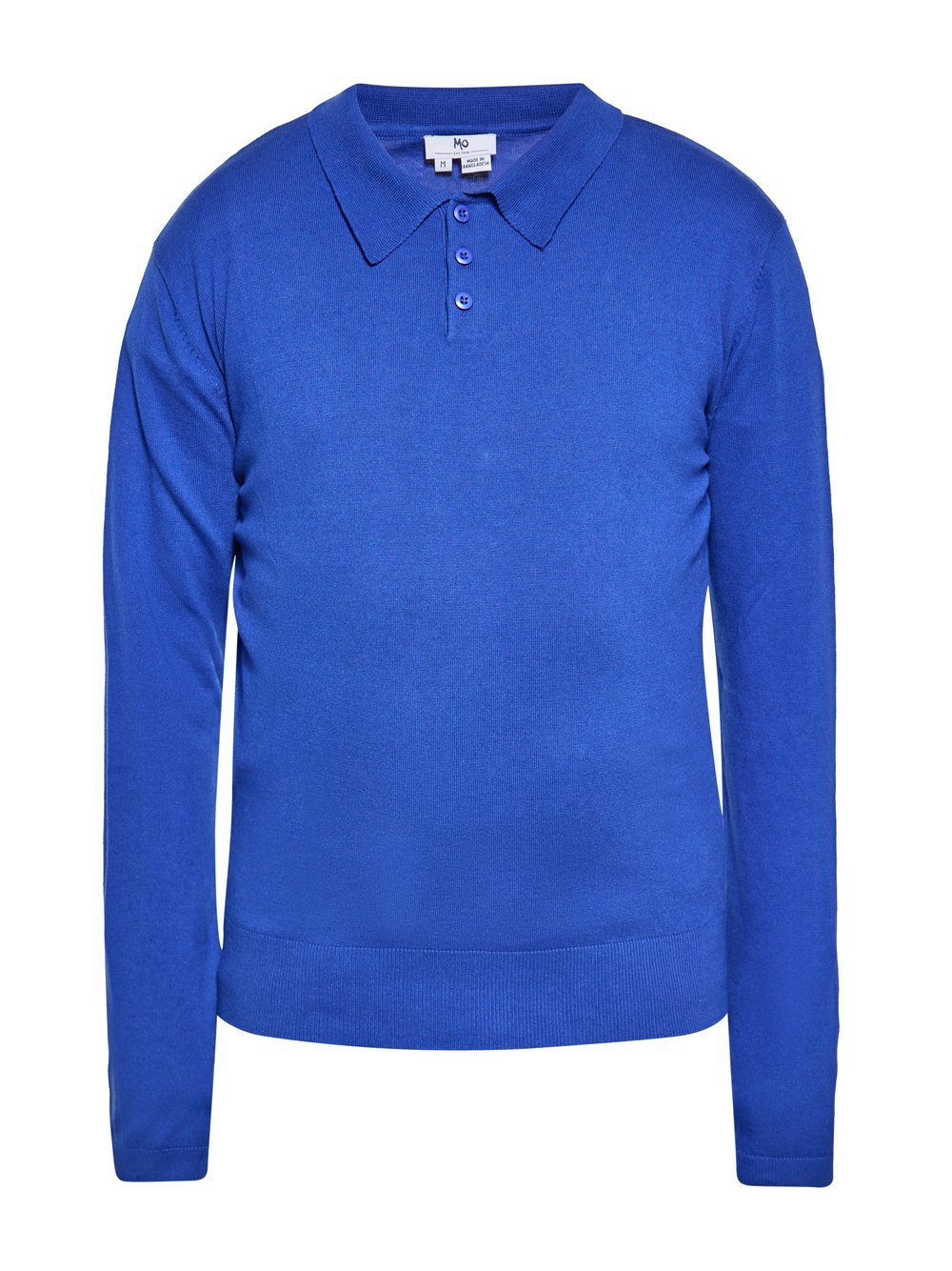 Mo Pullover Herren Baumwolle blau, M