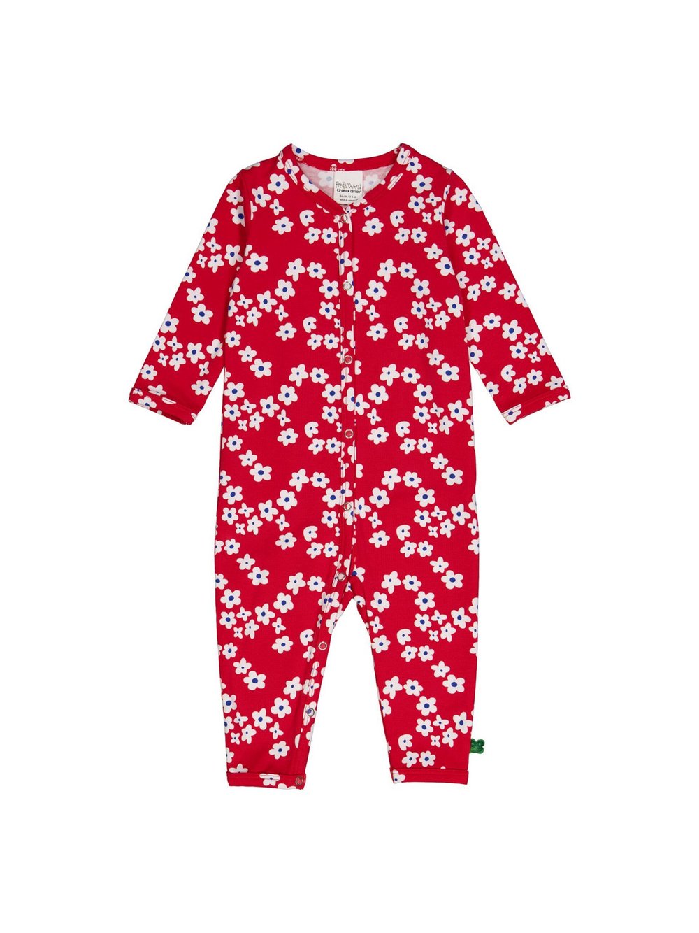 Fred's World by Green Cotton Strampler Mädchen Baumwolle rot bedruckt, 80