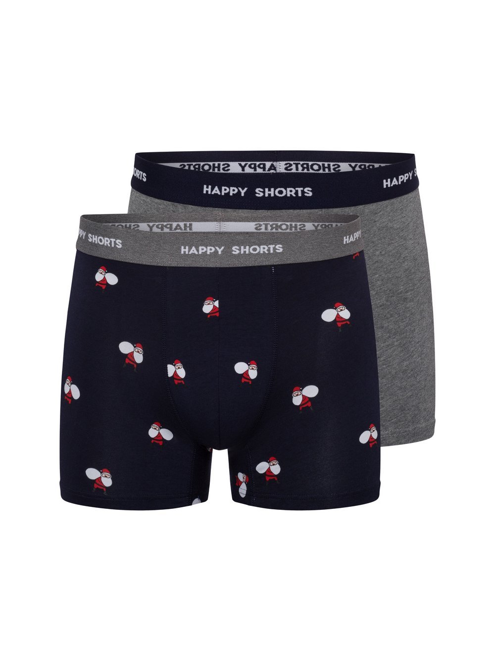 HAPPY SHORTS Boxershorts im 2er-Pack Herren Baumwolle mehrfarbig gemustert, XL