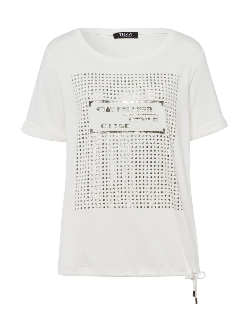 TUZZI Shirt Damen Viskose weiß bedruckt, 38