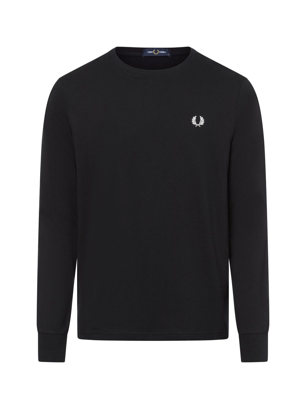 Fred Perry Langarmshirt Herren Baumwolle schwarz, XXL