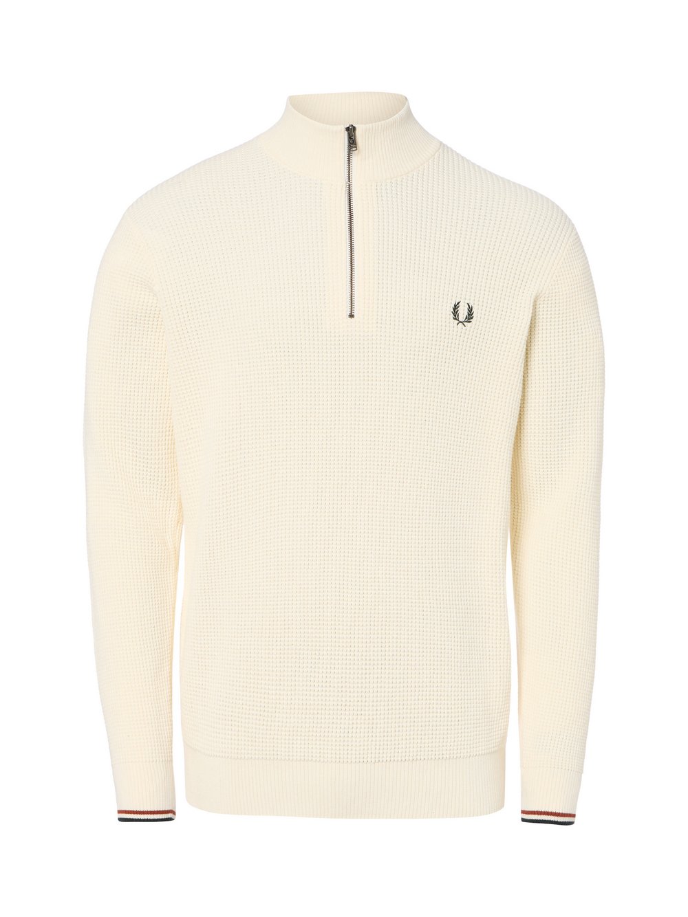 Fred Perry Herren Weiß Troyer Baumwolle Unifarben - Bild 4